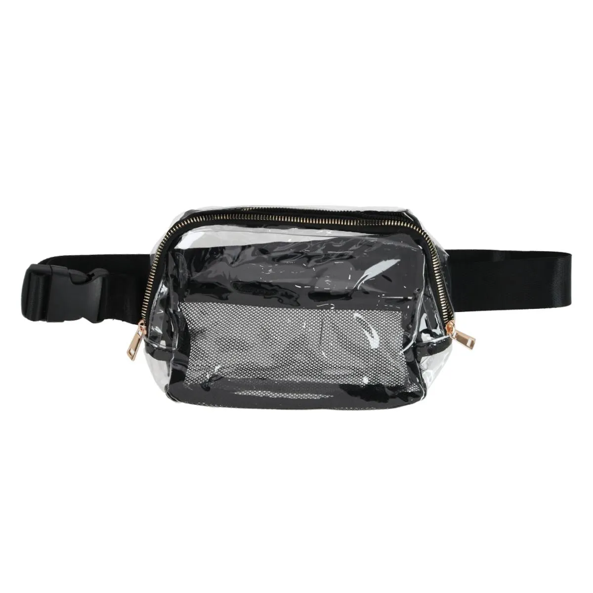 Unisex Stadium Approved Clear Belt Bag with Mesh Pockets