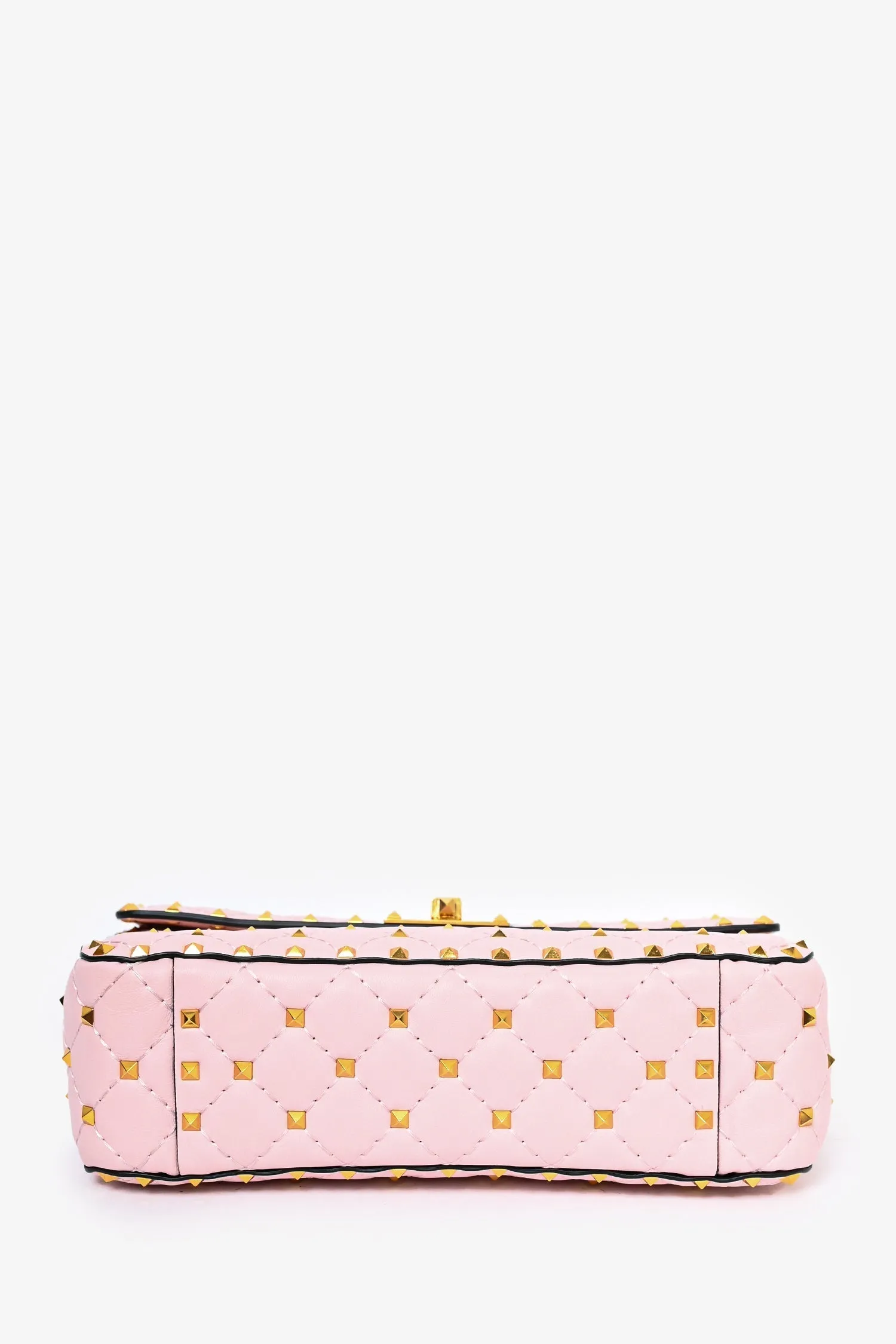Valentino Pink Quilted Leather Medium Rockstud Shoulder Bag