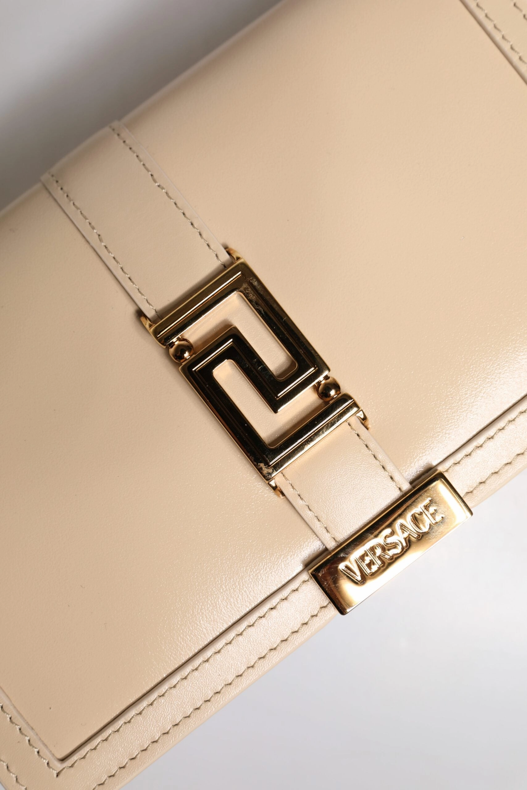 Versace gold Chain Calf Leather Wallet Crossbody Women's Bag