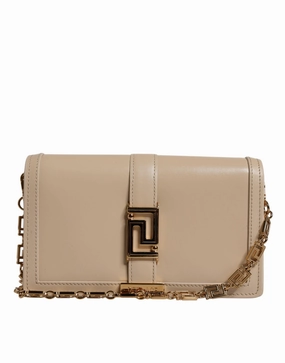 Versace gold Chain Calf Leather Wallet Crossbody Women's Bag