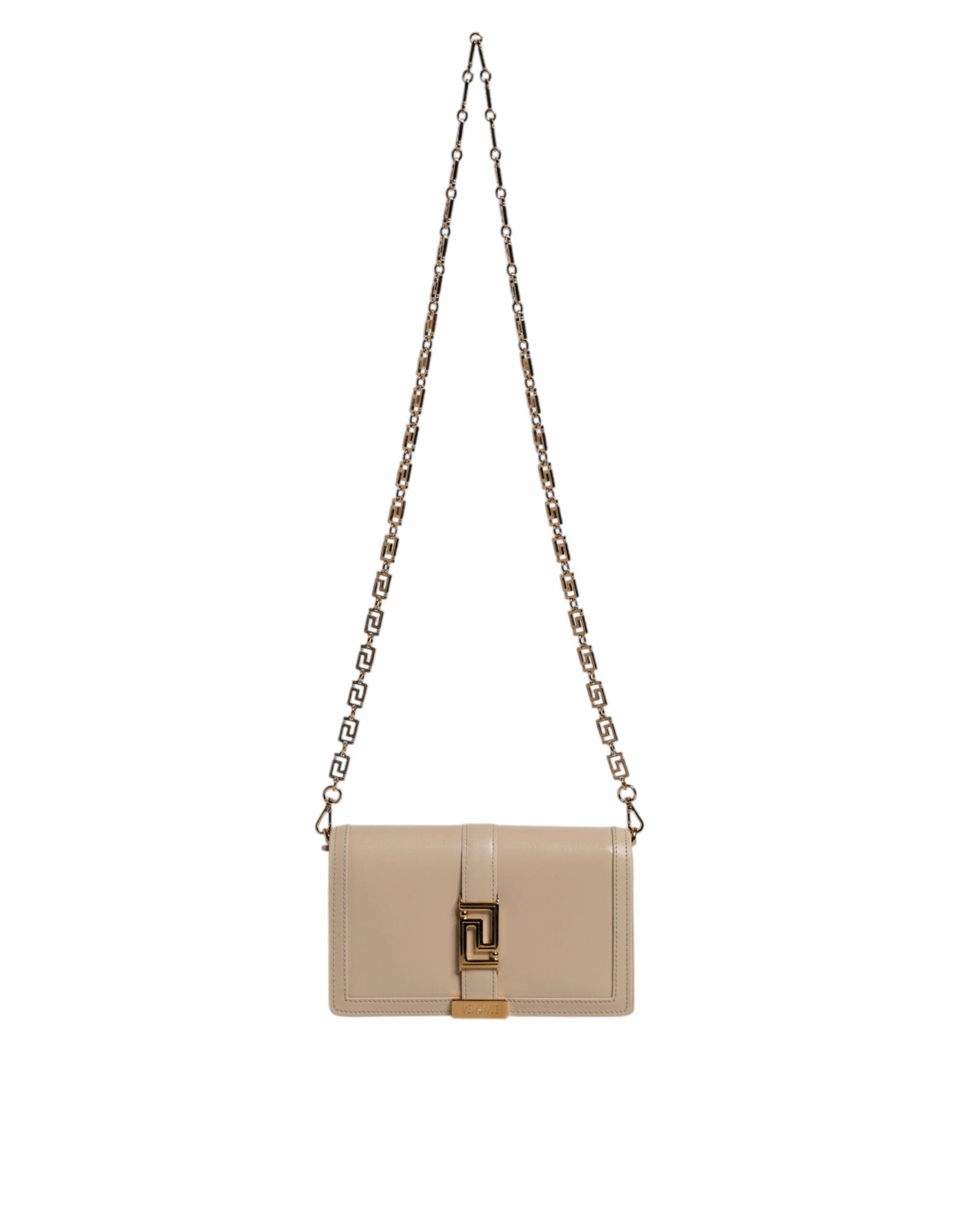 Versace gold Chain Calf Leather Wallet Crossbody Women's Bag