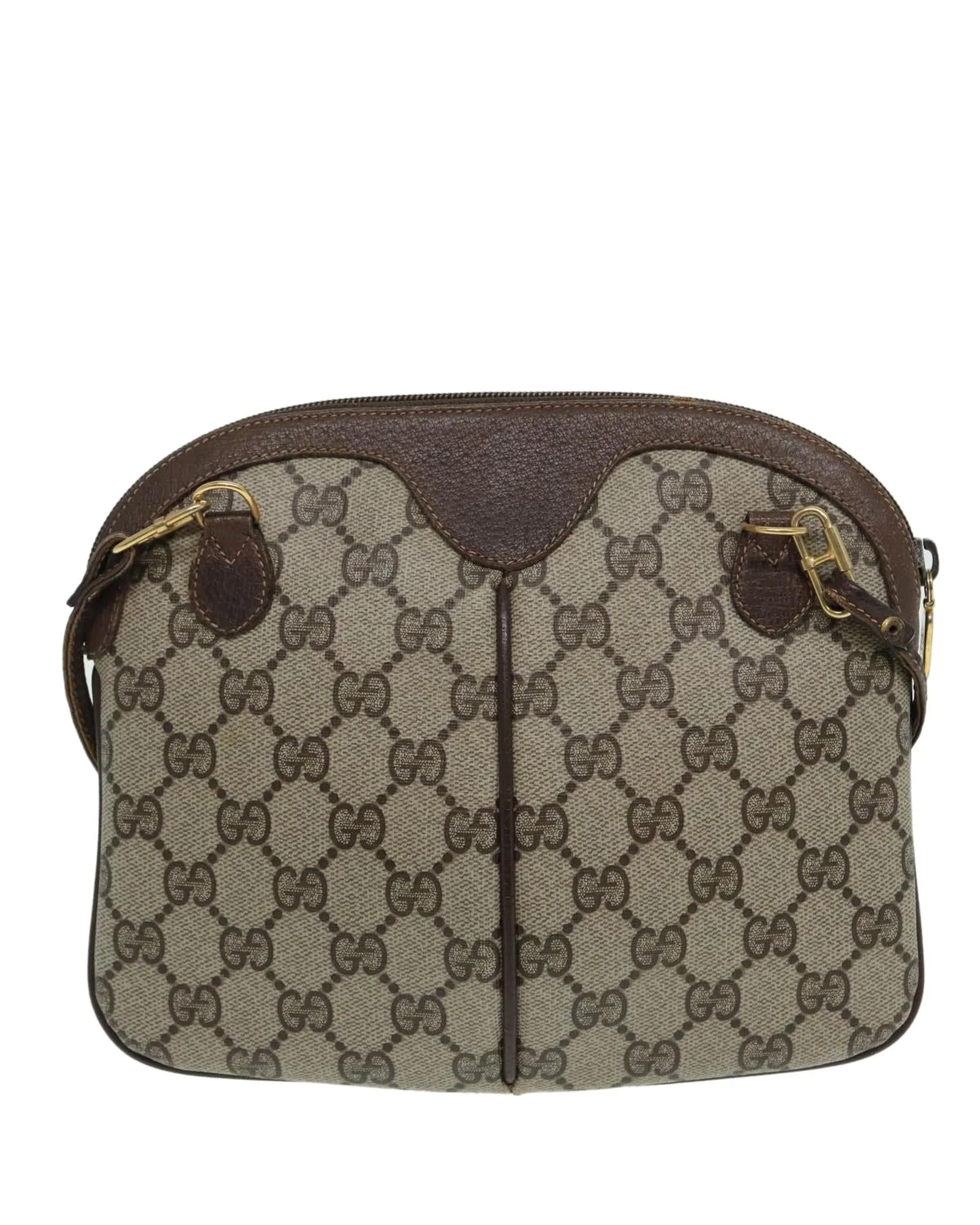 Vintage GG Shoulder Bag Beige Brown