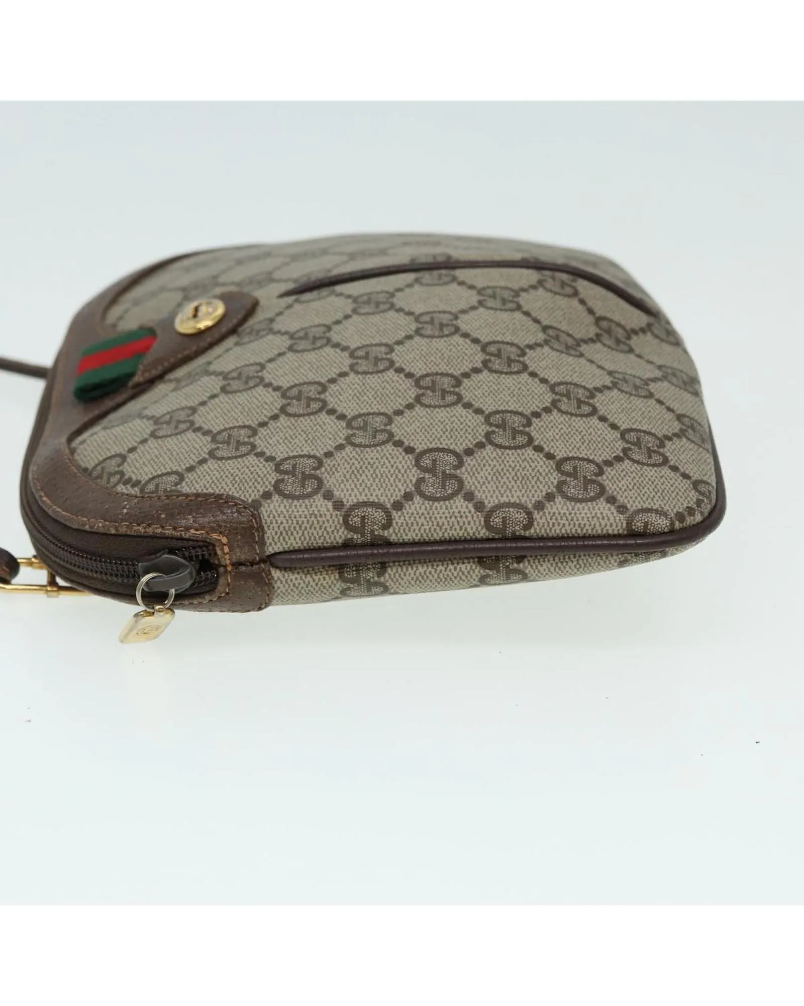 Vintage GG Shoulder Bag Beige Brown