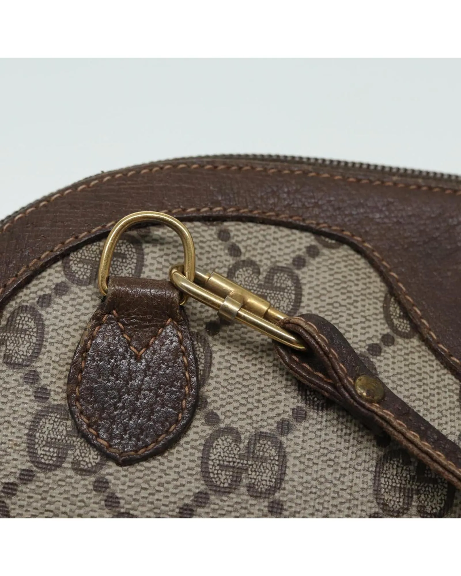 Vintage GG Shoulder Bag Beige Brown
