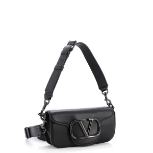 VLogo Flap Shoulder Bag Leather Mini