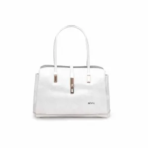 White Formal Hand Bag P36130