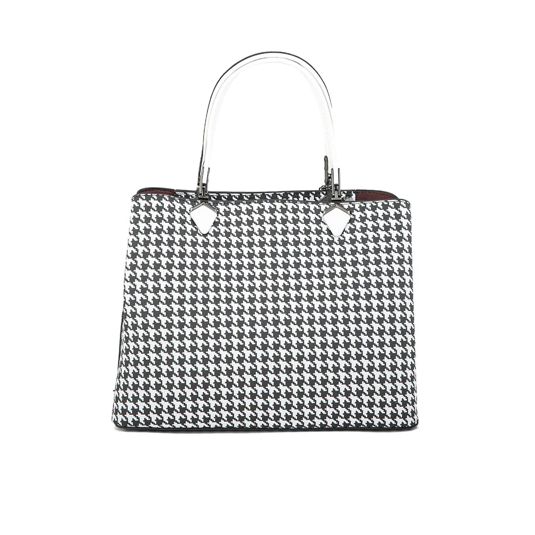 White Formal Hand Bag P36290