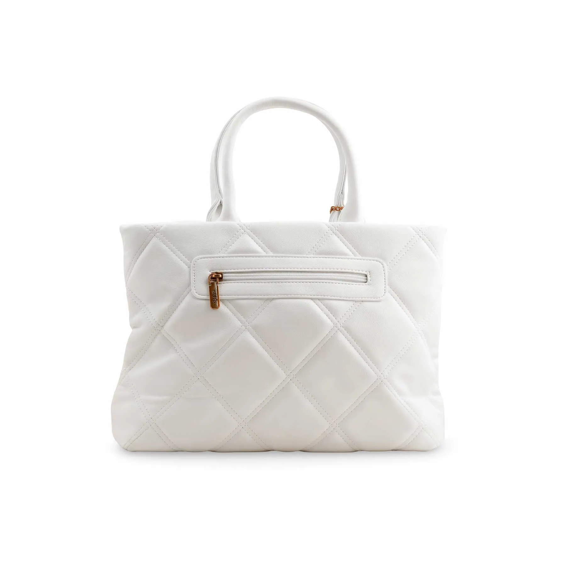 White Formal Hand Bag P36368