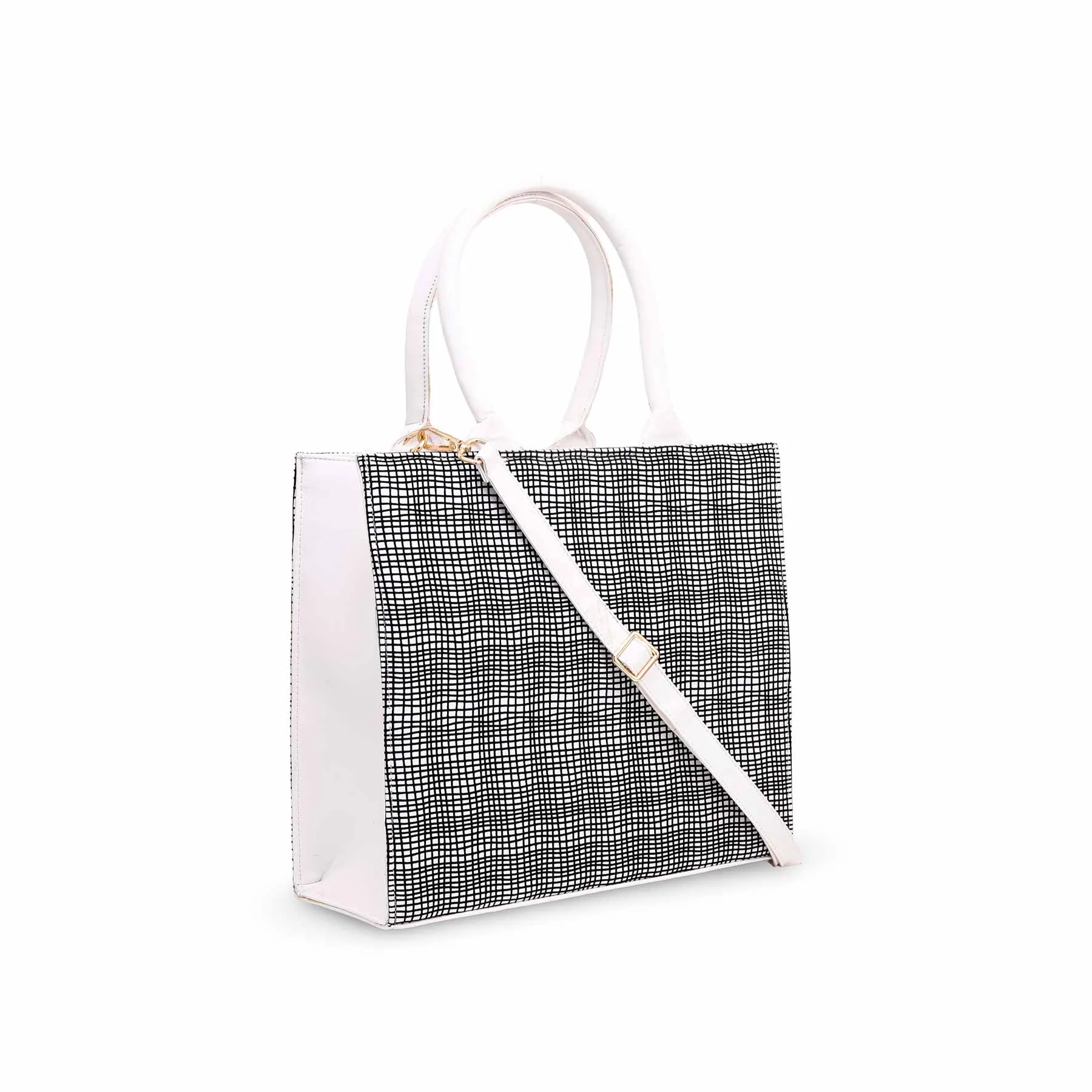 White Formal Hand Bag P55574