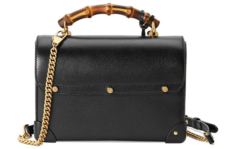 (WMNS) GUCCI Padlock Series Bamboo Single Shoulder Bag Small Black 603221-1DBRG-1000