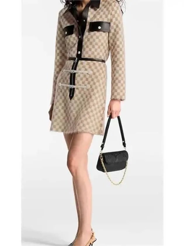 Women's Ivy Monogram Empreinte Chain Shoulder Bag Black