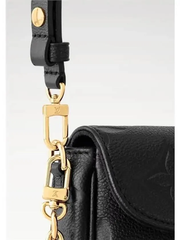 Women's Ivy Monogram Empreinte Chain Shoulder Bag Black