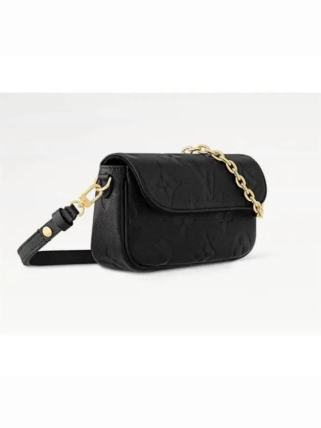 Women's Ivy Monogram Empreinte Chain Shoulder Bag Black