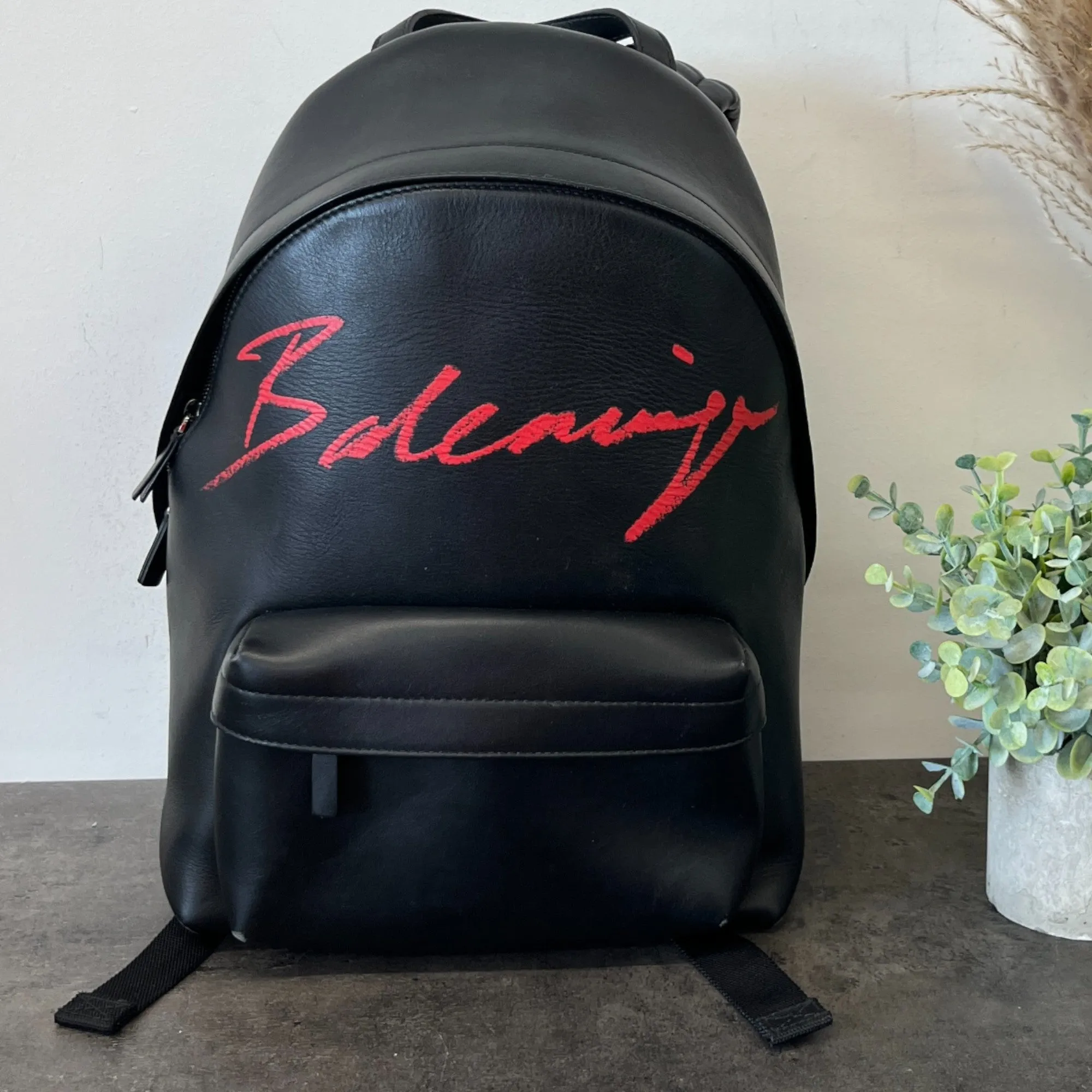 Women's Logo Print Backpack Black