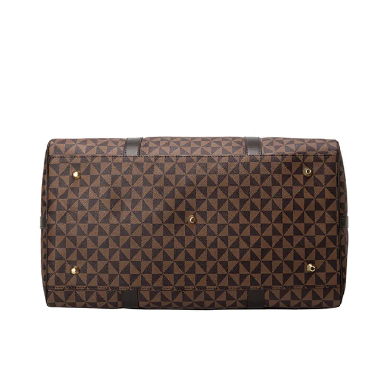 Women's PU Leather Printed Boston Travel Bag