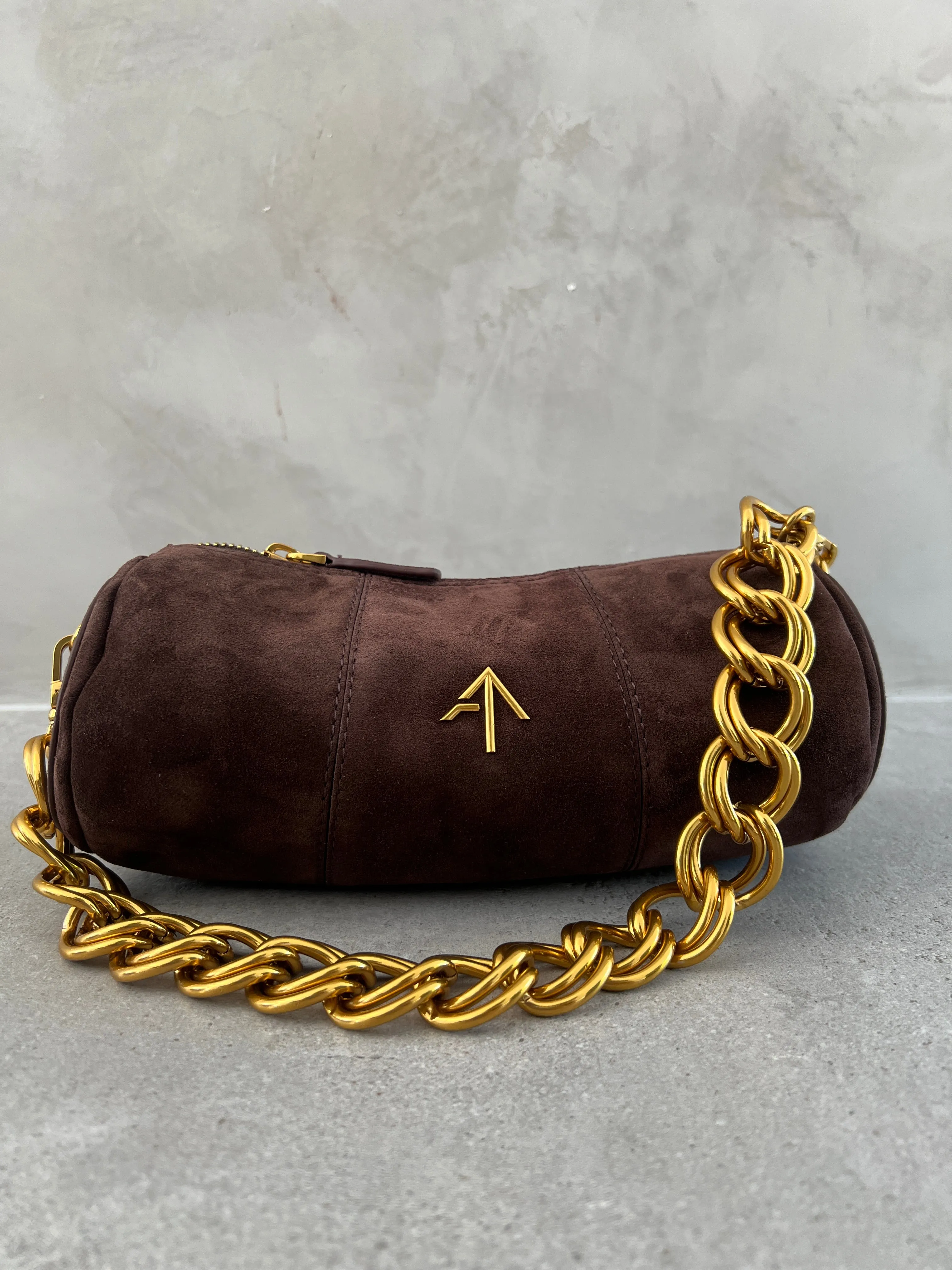 XX Mini Cylinder Suede, Deep Brown