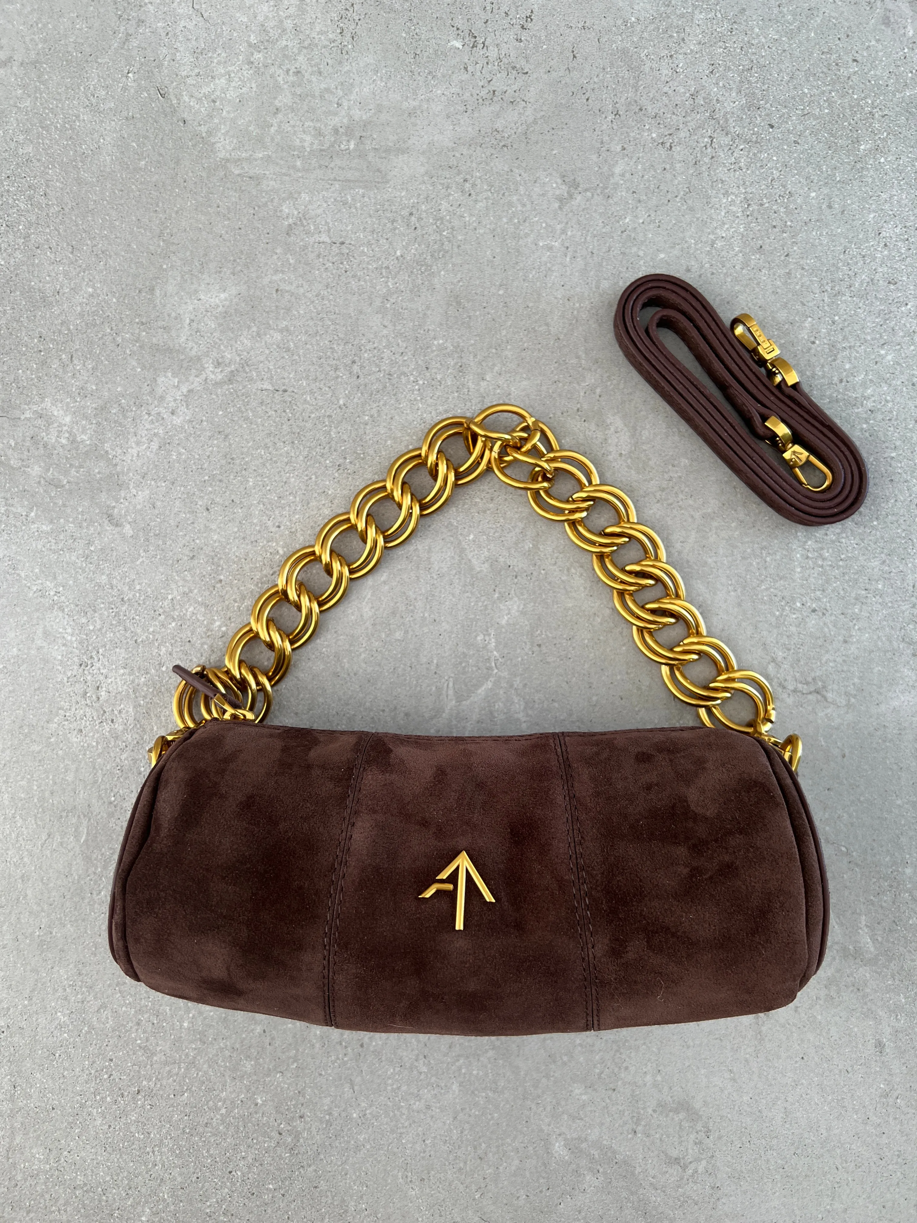 XX Mini Cylinder Suede, Deep Brown