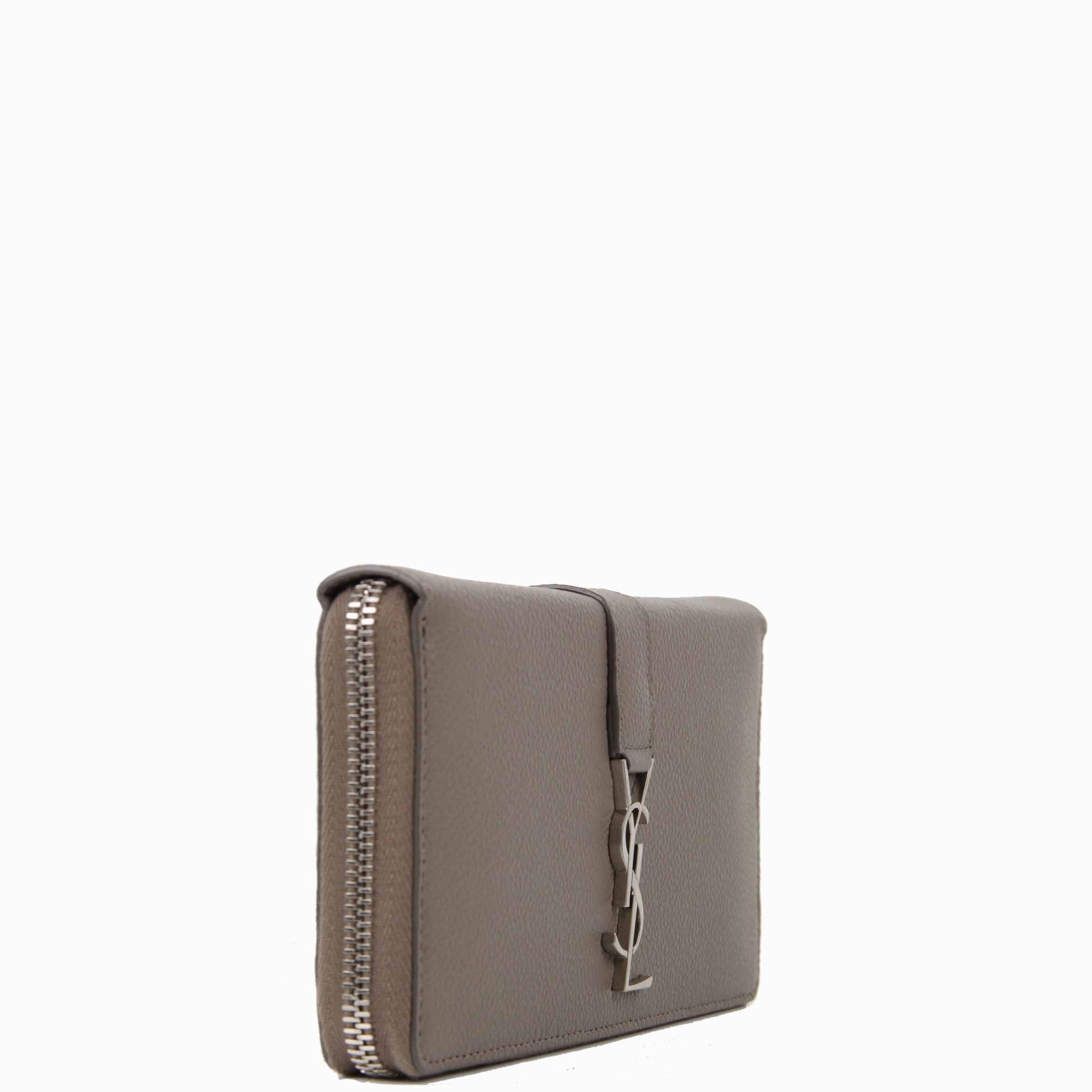 Y-Line Zip Long Wallet, Warm Taupe (S)