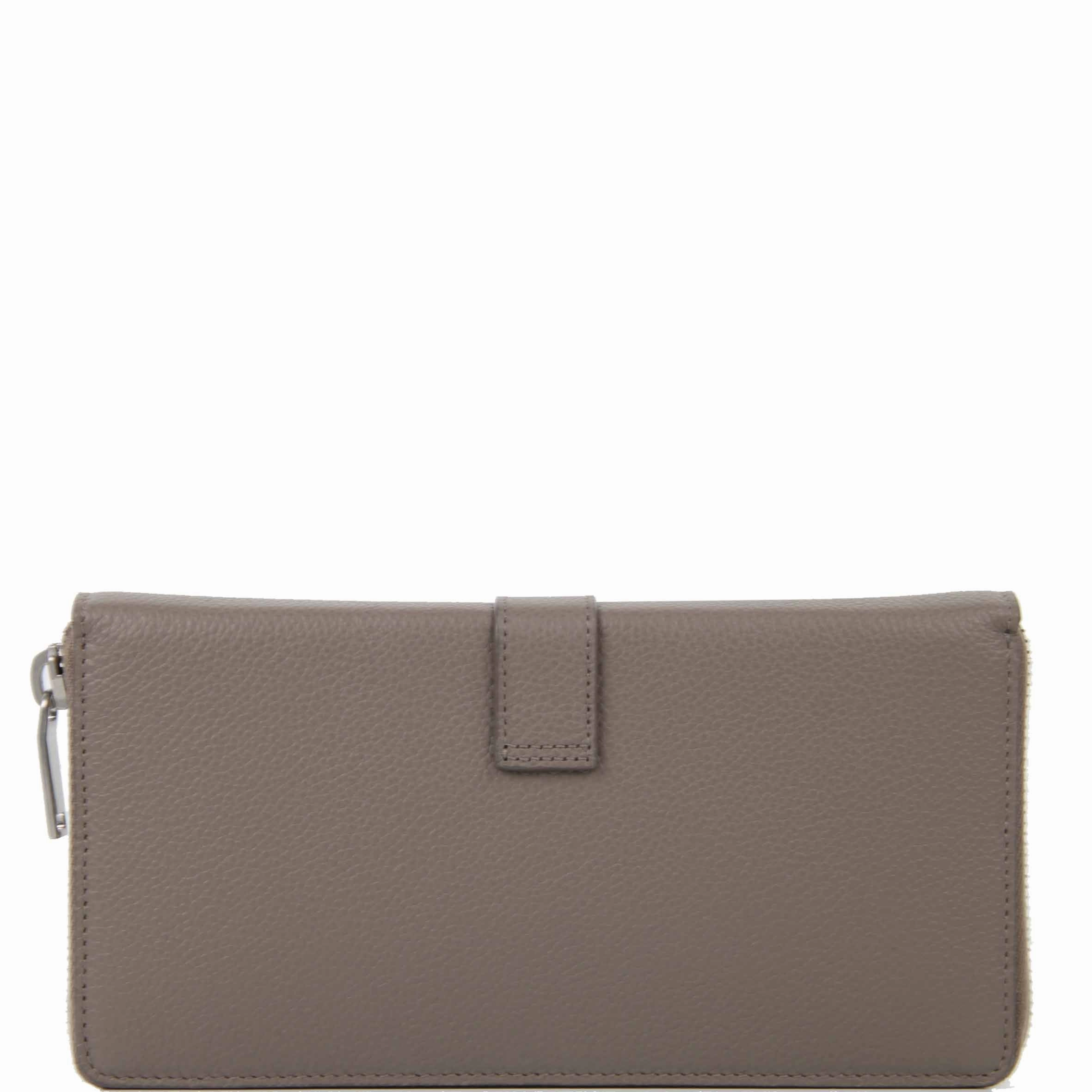 Y-Line Zip Long Wallet, Warm Taupe (S)