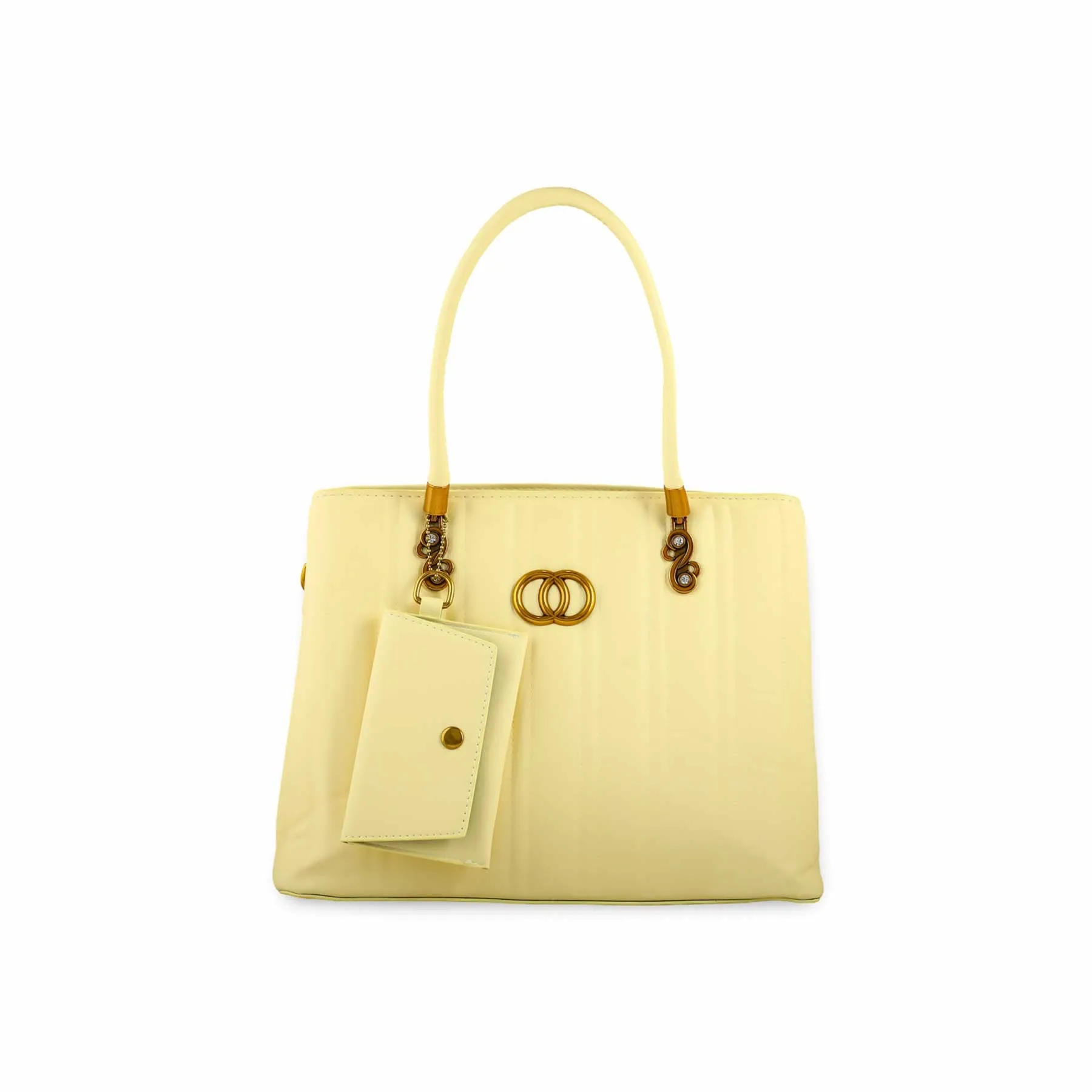 Yellow Formal Hand Bag For Ladies P36152