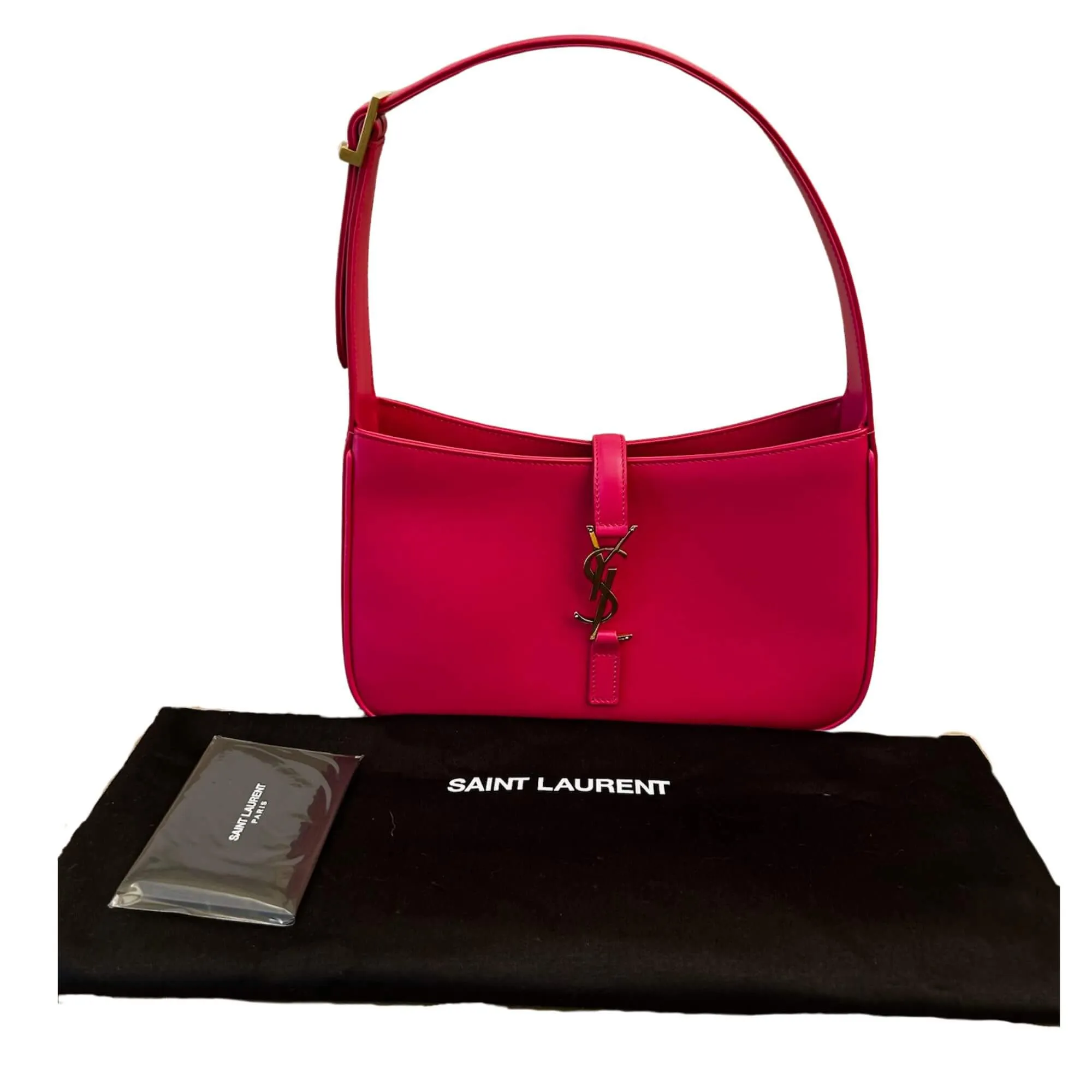 YVES SAINT LAURENT PINK LE 5  7 SHOULDER BAG