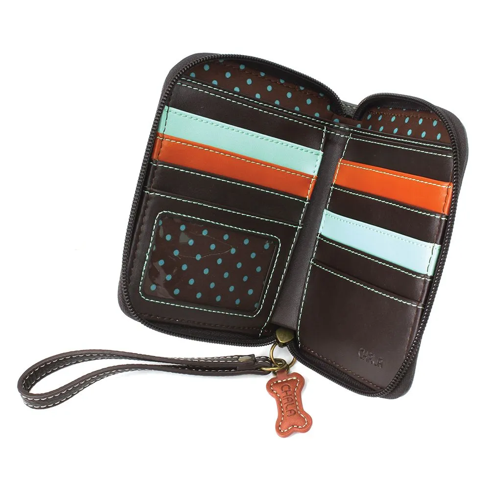 Zip Around Wallet - B&W Pawprint