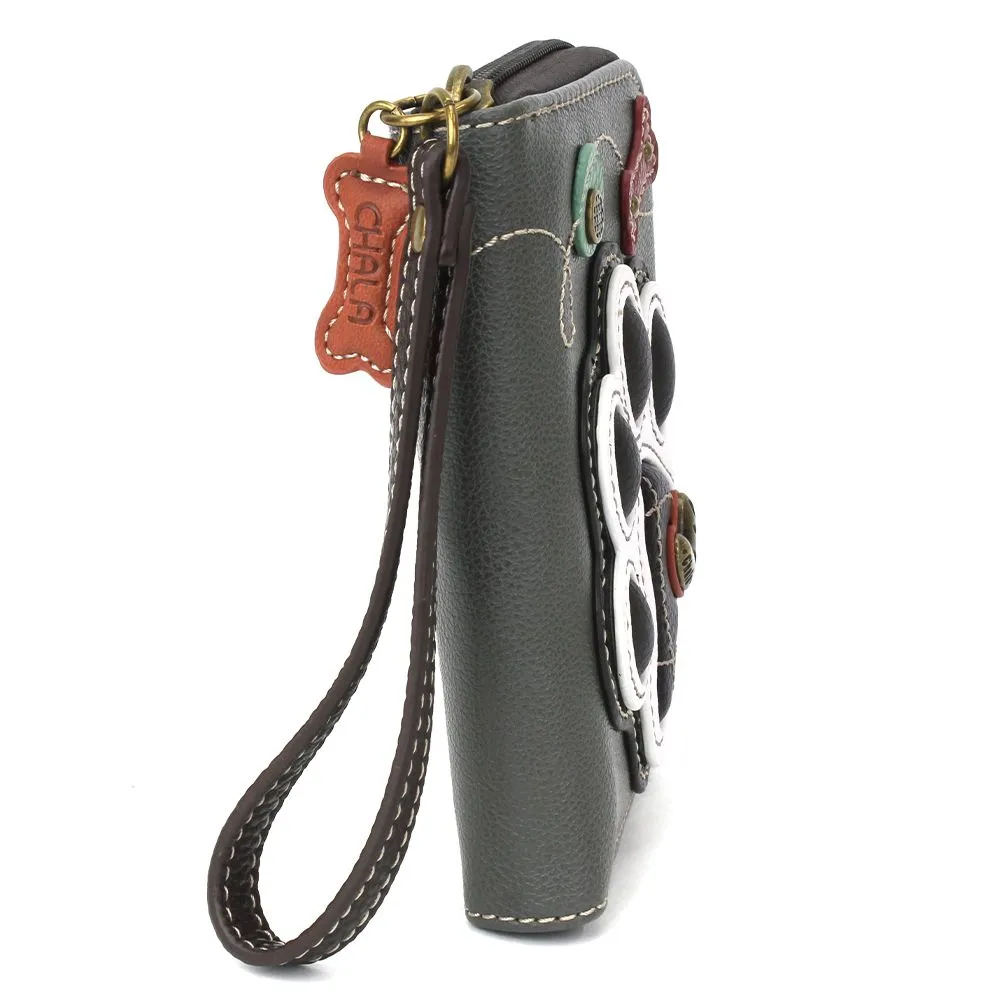 Zip Around Wallet - B&W Pawprint