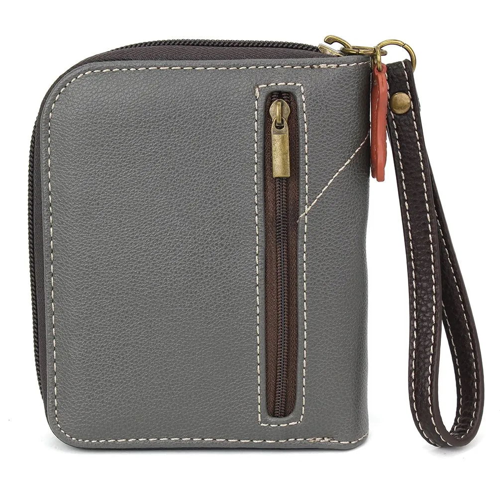 Zip Around Wallet - B&W Pawprint