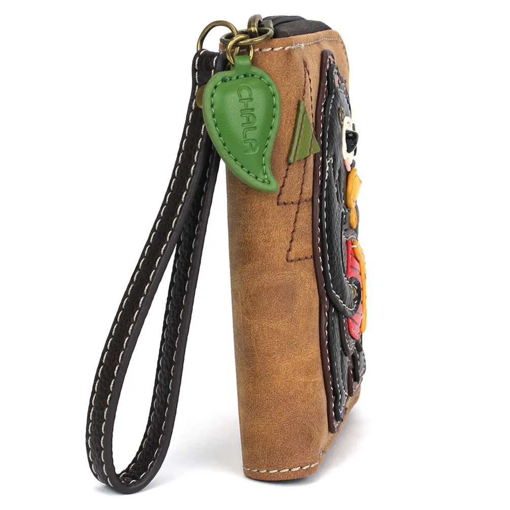 Zip-Around Wallet - Black Bear
