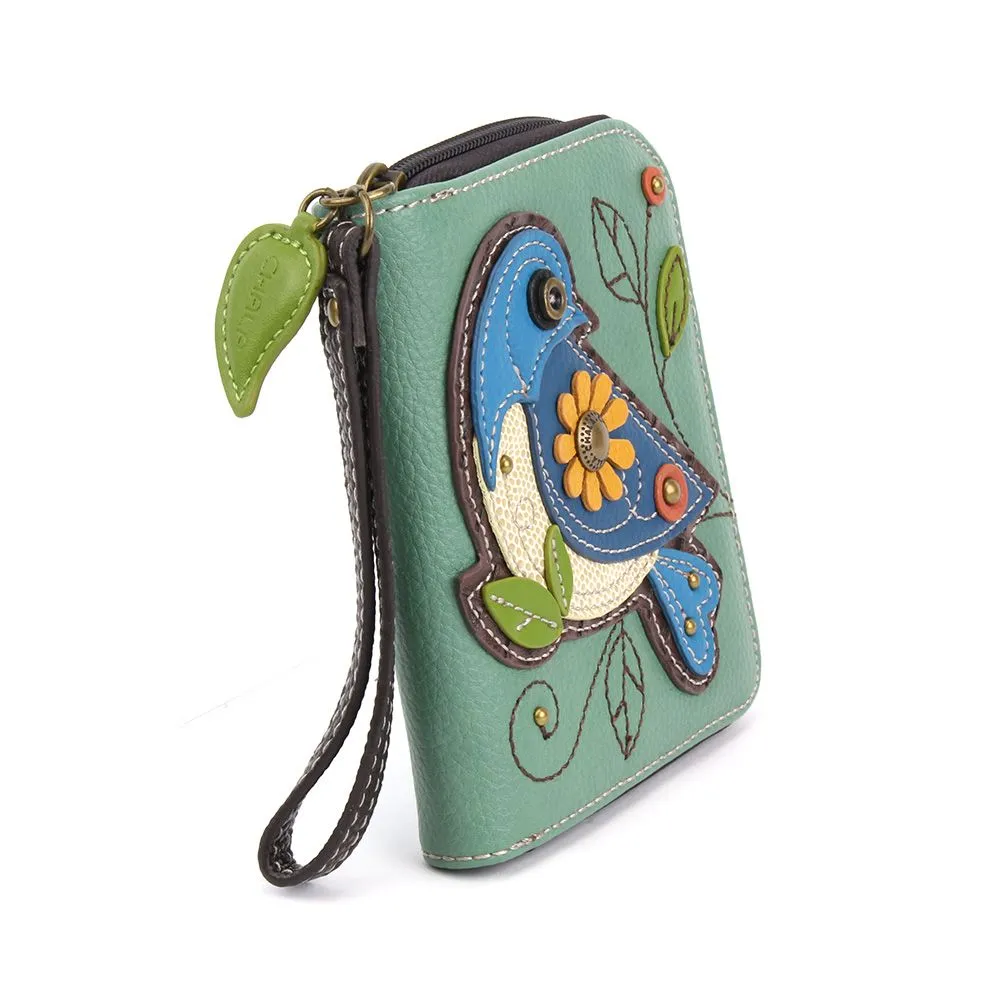 Zip Around Wallet - Blue Bird