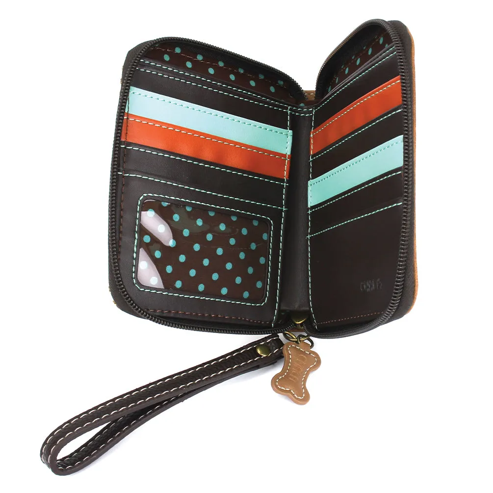 Zip Around Wallet - Brown Shih Tzu