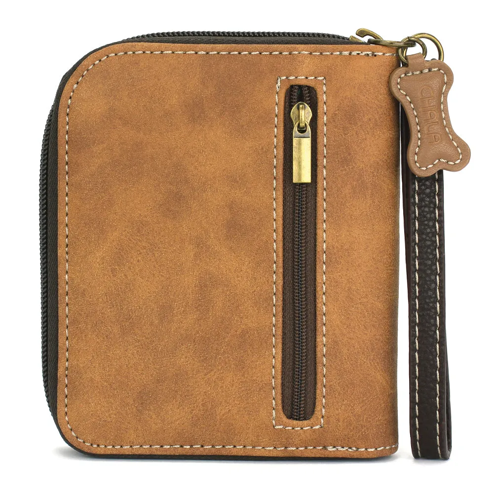 Zip Around Wallet - Brown Shih Tzu