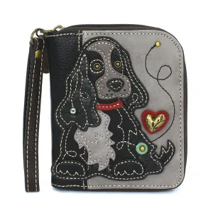 Zip Around Wallet - Cocker Black