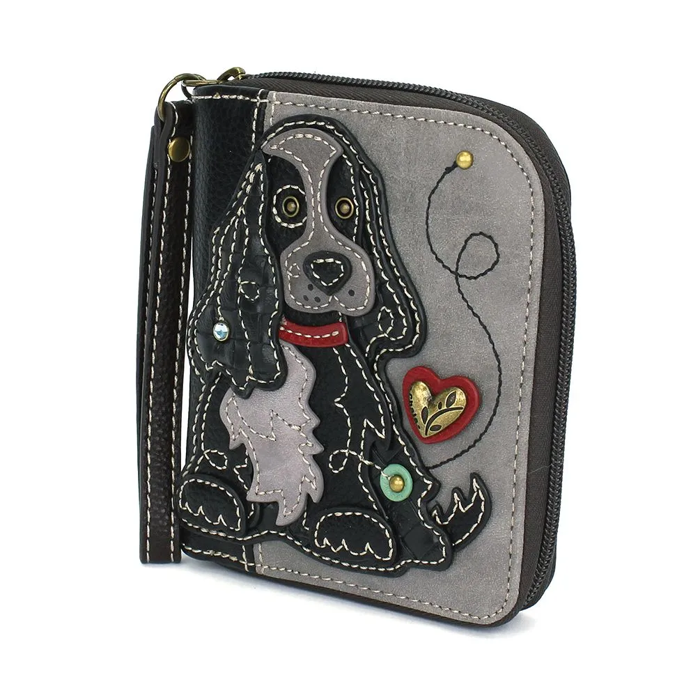 Zip Around Wallet - Cocker Black