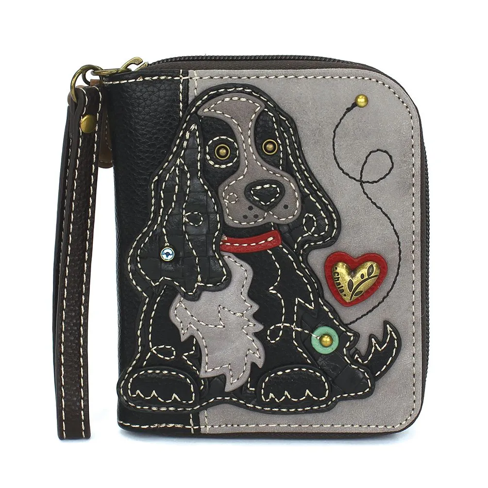 Zip Around Wallet - Cocker Black