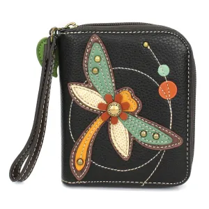Zip Around Wallet - Dragonfly (Black)