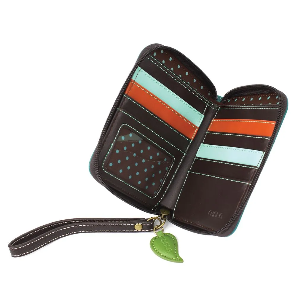 Zip Around Wallet - Dragonfly (Turquoise)