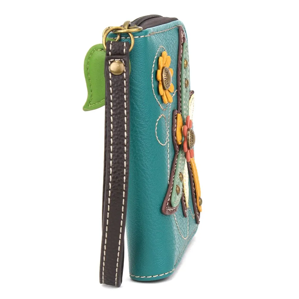 Zip Around Wallet - Dragonfly (Turquoise)
