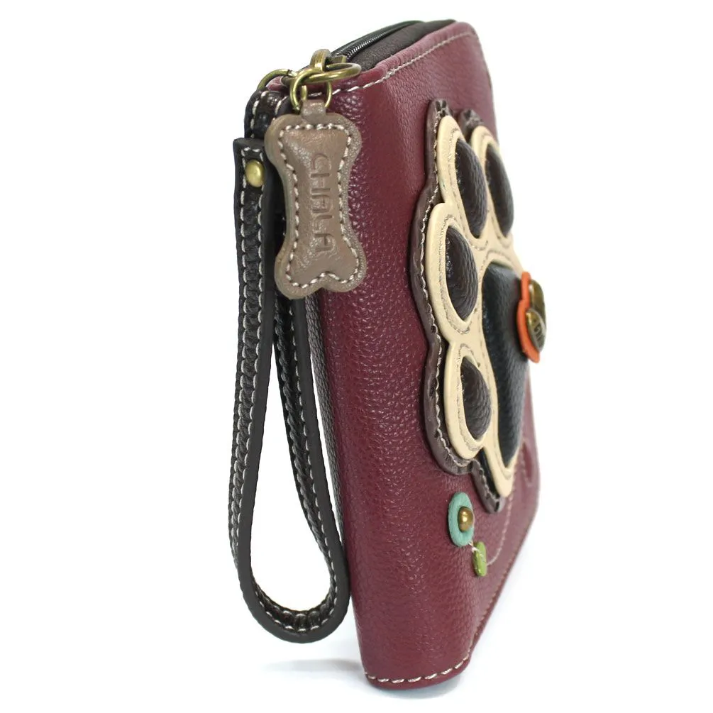 Zip Around Wallet - Ivory Pawprint