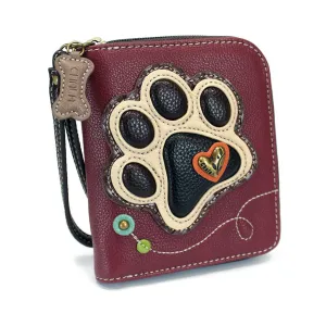 Zip Around Wallet - Ivory Pawprint