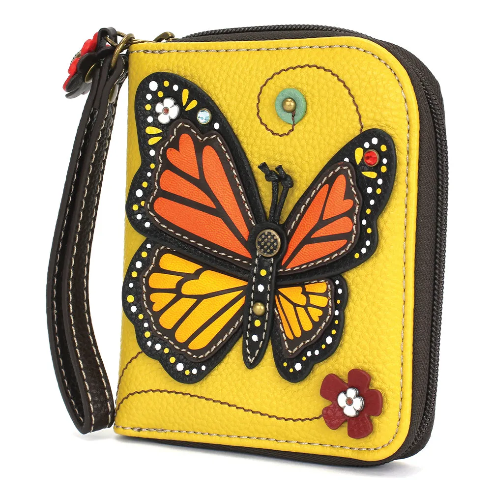 Zip Around Wallet - Monarch Butterfly
