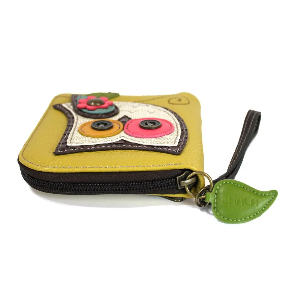 Zip Around Wallet - Owl II (Mustard)
