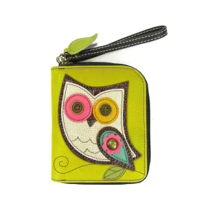 Zip Around Wallet - Owl II (Mustard)
