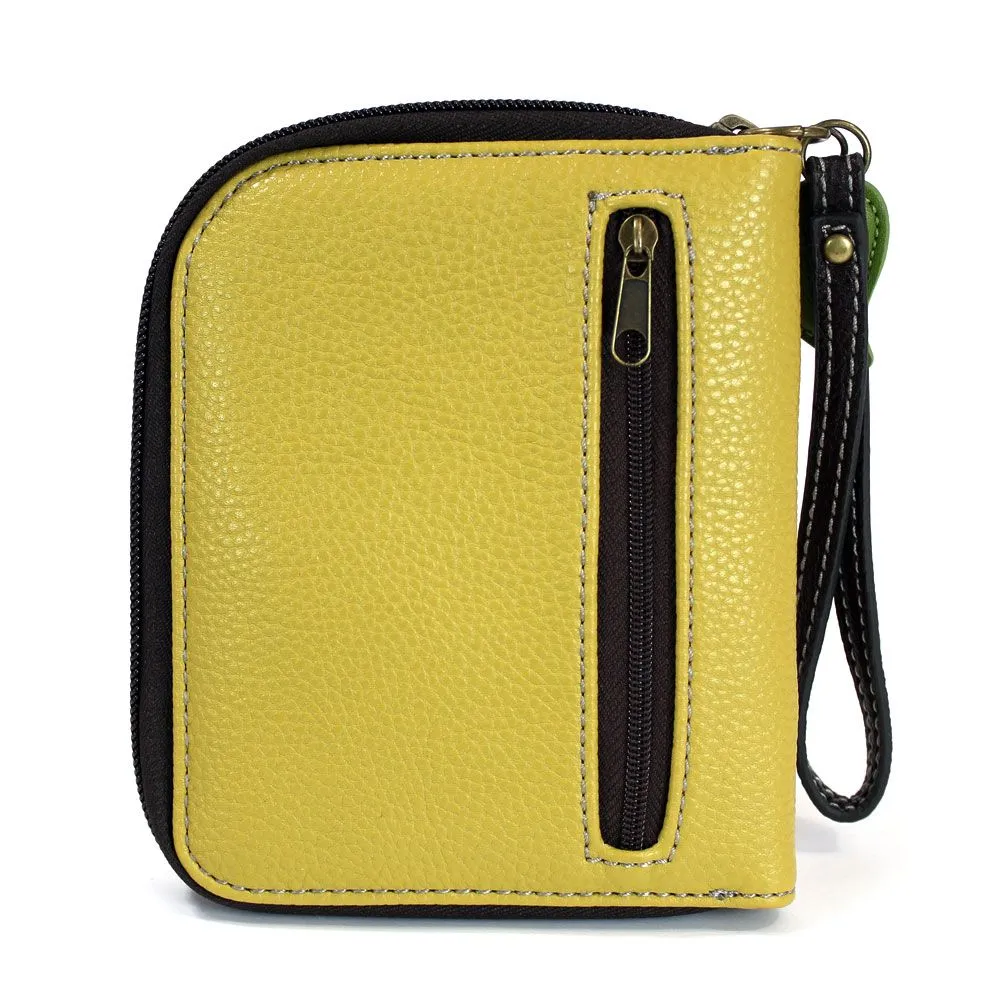 Zip Around Wallet - Owl II (Mustard)