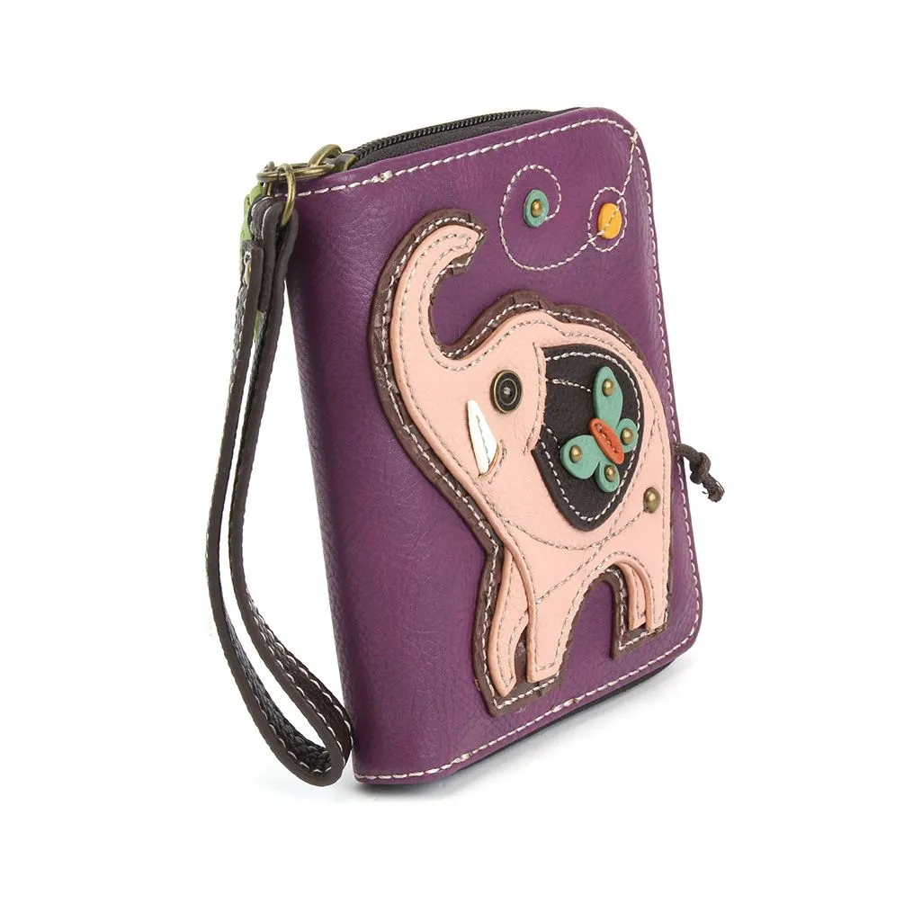Zip Around Wallet - Pink Elephant
