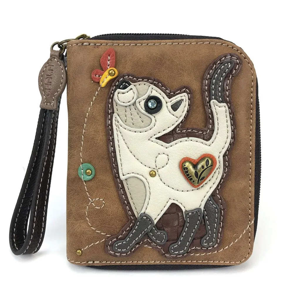 Zip Around Wallet - Slim Cat