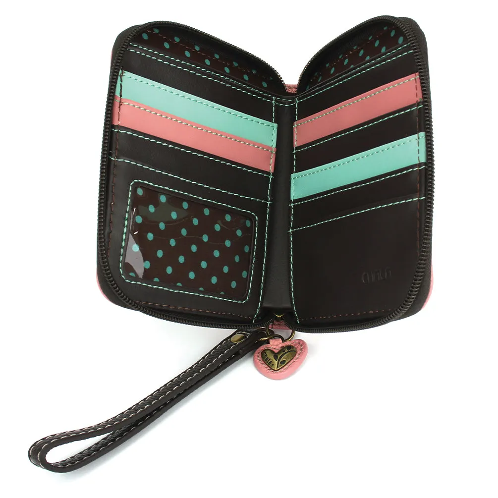Zip Around Wallet - Spotted Black Pig