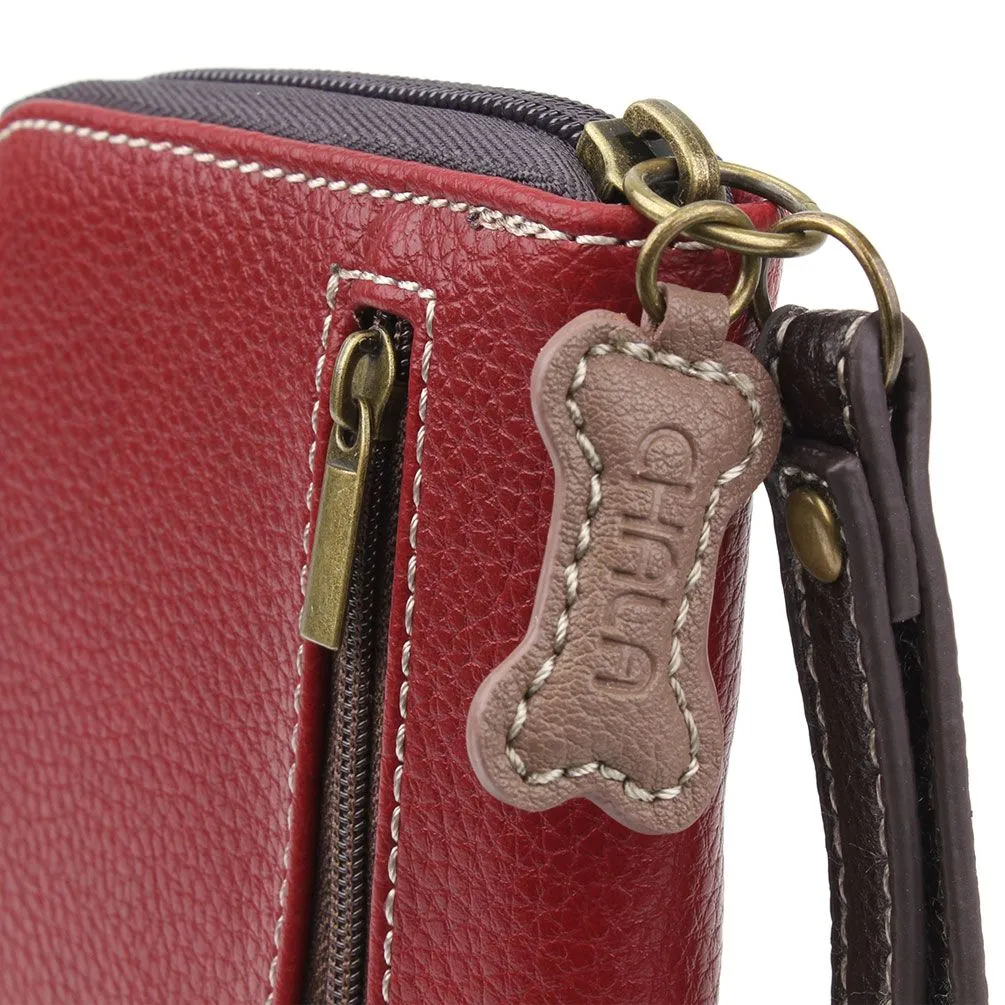 Zip Around Wallet - Teal Pawprint