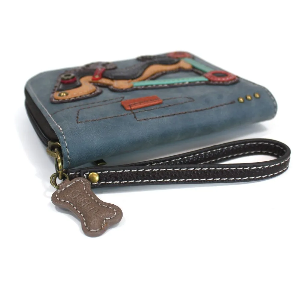 Zip Around Wallet - Wiener Dog Scooter