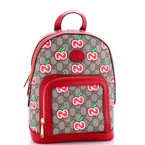 Zip Pocket Backpack Printed GG Coated Canvas Small